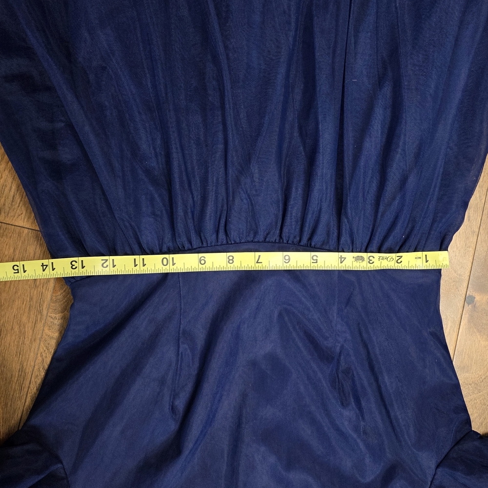 Elegant Navy Blue Dress - Picture 3 of 5